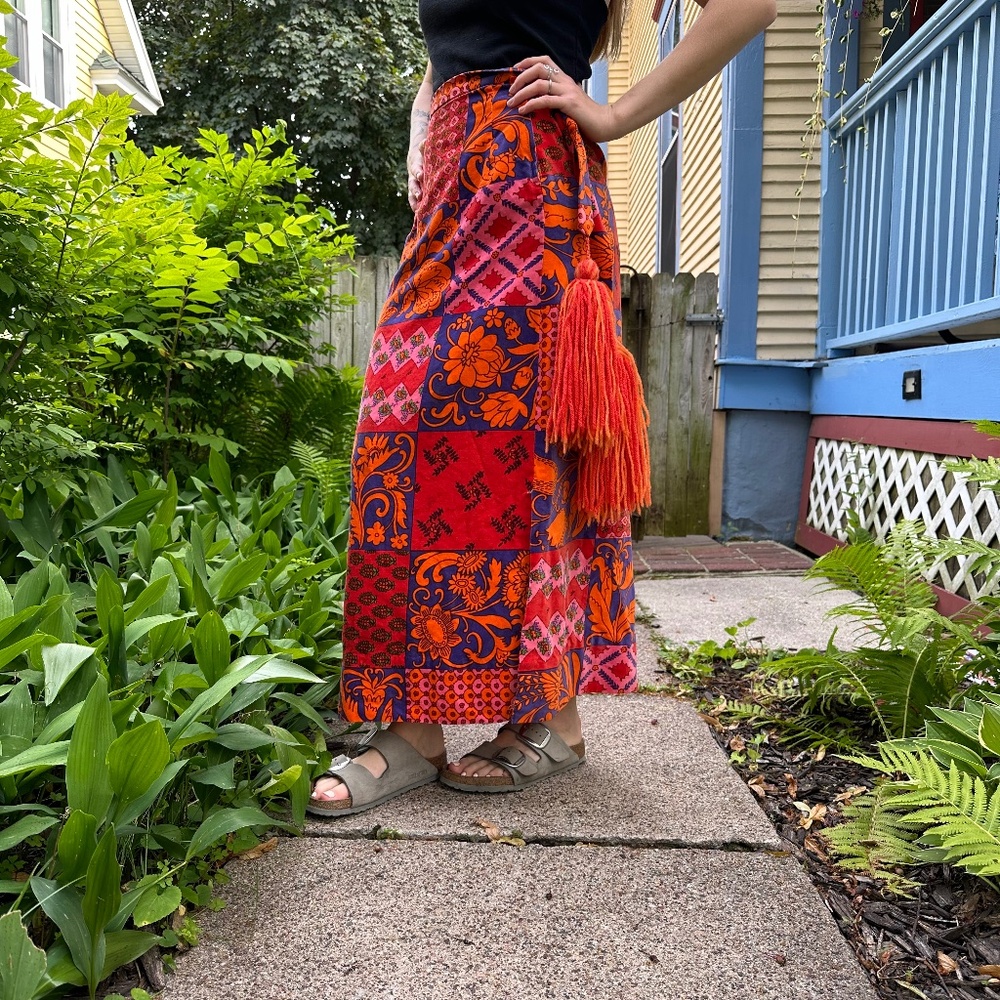 Boho Vintage Coachella one of a kind handmade festival skirt